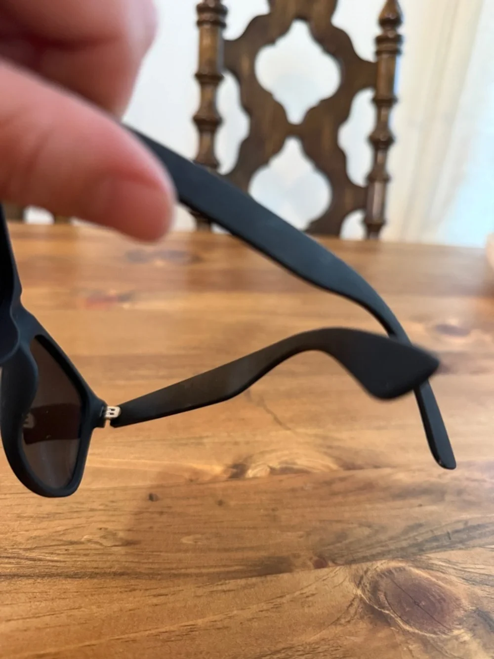 Classic Wayfarer-Style Black Sunglasses